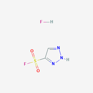 molecular formula C2H3F2N3O2S B2907656 2H-1,2,3-triazole-4-sulfonyl fluoride hydrofluoride CAS No. 2247103-77-9