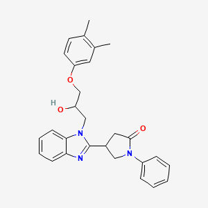 4-{1-[3-(3,4-dimethylphenoxy)-2-hydroxypropyl]-1H-benzimidazol-2-yl}-1-phenylpyrrolidin-2-one