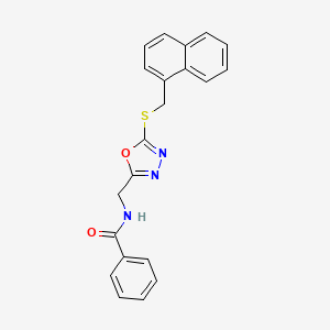 N-((5-((naphthalen-1-ylmethyl)thio)-1,3,4-oxadiazol-2-yl)methyl)benzamide