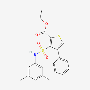 molecular formula C21H21NO4S2 B2907665 Ethyl 3-[(3,5-dimethylphenyl)sulfamoyl]-4-phenylthiophene-2-carboxylate CAS No. 899723-66-1