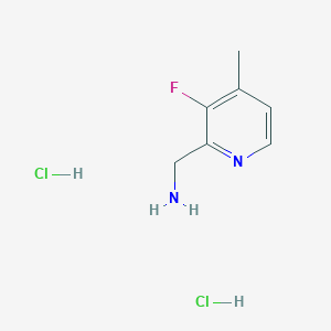 molecular formula C7H11Cl2FN2 B2907667 2-氨甲基-3-氟-4-甲基吡啶二盐酸盐 CAS No. 312905-00-3