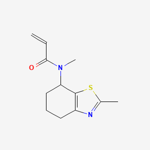 molecular formula C12H16N2OS B2907671 N-Methyl-N-(2-methyl-4,5,6,7-tetrahydro-1,3-benzothiazol-7-yl)prop-2-enamide CAS No. 2224166-95-2