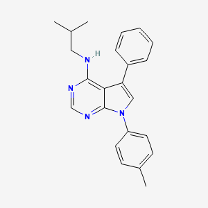 molecular formula C23H24N4 B2907676 N-isobutyl-5-phenyl-7-(p-tolyl)-7H-pyrrolo[2,3-d]pyrimidin-4-amine CAS No. 477232-71-6