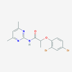 2-(2,4-dibromophenoxy)-N-(4,6-dimethyl-2-pyrimidinyl)propanamide