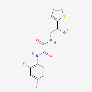 molecular formula C14H12F2N2O3S B2907681 N1-(2,4-difluorophenyl)-N2-(2-hydroxy-2-(thiophen-2-yl)ethyl)oxalamide CAS No. 1351623-05-6