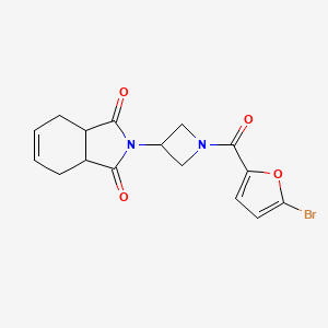 molecular formula C16H15BrN2O4 B2907685 2-(1-(5-bromofuran-2-carbonyl)azetidin-3-yl)-3a,4,7,7a-tetrahydro-1H-isoindole-1,3(2H)-dione CAS No. 2034315-20-1