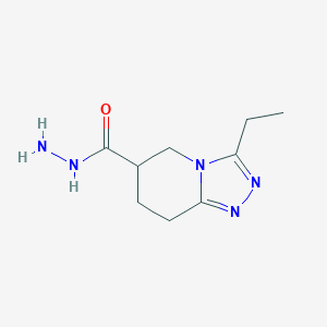 molecular formula C9H15N5O B2907690 3-ethyl-5H,6H,7H,8H-[1,2,4]triazolo[4,3-a]pyridine-6-carbohydrazide CAS No. 1221723-35-8