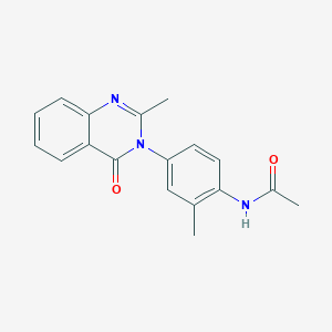 molecular formula C18H17N3O2 B2907697 N-[2-methyl-4-(2-methyl-4-oxoquinazolin-3-yl)phenyl]acetamide CAS No. 903330-44-9