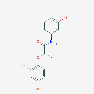 molecular formula C16H15Br2NO3 B290772 2-(2,4-dibromophenoxy)-N-(3-methoxyphenyl)propanamide 