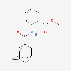 molecular formula C19H23NO3 B2907727 Methyl 2-(adamantanylcarbonylamino)benzoate CAS No. 62248-27-5
