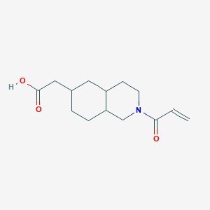 molecular formula C14H21NO3 B2907728 2-(2-Prop-2-enoyl-3,4,4a,5,6,7,8,8a-octahydro-1H-isoquinolin-6-yl)acetic acid CAS No. 2305484-64-2
