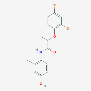 2-(2,4-dibromophenoxy)-N-(4-hydroxy-2-methylphenyl)propanamide