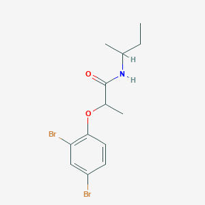 molecular formula C13H17Br2NO2 B290774 N-(sec-butyl)-2-(2,4-dibromophenoxy)propanamide 