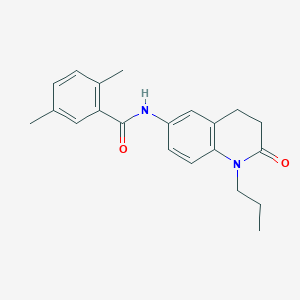 molecular formula C21H24N2O2 B2907748 2,5-dimethyl-N-(2-oxo-1-propyl-1,2,3,4-tetrahydroquinolin-6-yl)benzamide CAS No. 946352-18-7
