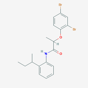 molecular formula C19H21Br2NO2 B290775 N-(2-sec-butylphenyl)-2-(2,4-dibromophenoxy)propanamide 