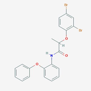 molecular formula C21H17Br2NO3 B290776 2-(2,4-dibromophenoxy)-N-(2-phenoxyphenyl)propanamide 