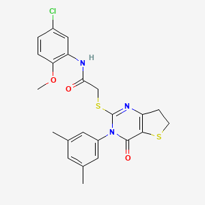 N-(5-chloro-2-methoxyphenyl)-2-((3-(3,5-dimethylphenyl)-4-oxo-3,4,6,7-tetrahydrothieno[3,2-d]pyrimidin-2-yl)thio)acetamide