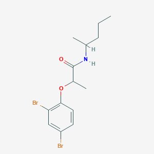 molecular formula C14H19Br2NO2 B290777 2-(2,4-dibromophenoxy)-N-(1-methylbutyl)propanamide 