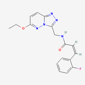 molecular formula C17H16FN5O2 B2907770 (Z)-N-((6-ethoxy-[1,2,4]triazolo[4,3-b]pyridazin-3-yl)methyl)-3-(2-fluorophenyl)acrylamide CAS No. 2035004-79-4