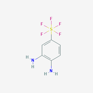 molecular formula C6H7F5N2S B2907774 4-(Pentafluorosulfanyl)benzene-1,2-diamine CAS No. 663179-59-7