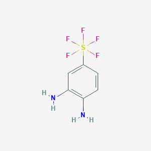 molecular formula C6H7F5N2S B2907774 4-(五氟硫烷基)苯-1,2-二胺 CAS No. 663179-59-7