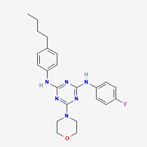 N2-(4-butylphenyl)-N4-(4-fluorophenyl)-6-morpholino-1,3,5-triazine-2,4-diamine