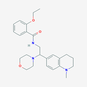 molecular formula C25H33N3O3 B2907785 2-ethoxy-N-(2-(1-methyl-1,2,3,4-tetrahydroquinolin-6-yl)-2-morpholinoethyl)benzamide CAS No. 922085-54-9