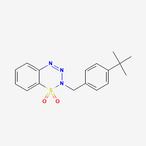 molecular formula C17H19N3O2S B2907786 2-[4-(tert-butyl)benzyl]-1lambda~6~,2,3,4-benzothiatriazine-1,1(2H)-dione CAS No. 866151-97-5