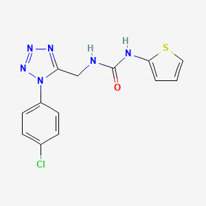 1-((1-(4-chlorophenyl)-1H-tetrazol-5-yl)methyl)-3-(thiophen-2-yl)urea