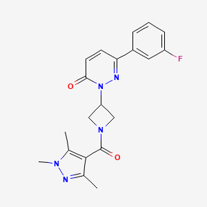 6-(3-Fluorophenyl)-2-[1-(1,3,5-trimethylpyrazole-4-carbonyl)azetidin-3-yl]pyridazin-3-one