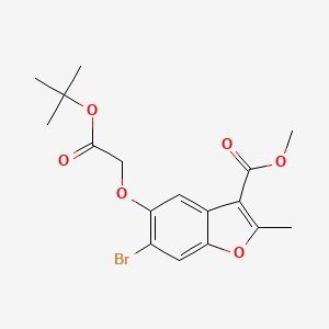 molecular formula C17H19BrO6 B2907799 Methyl 6-bromo-5-(2-tert-butoxy-2-oxoethoxy)-2-methyl-1-benzofuran-3-carboxylate CAS No. 315237-20-8