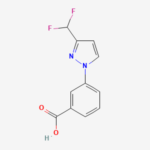 3-[3-(Difluoromethyl)pyrazol-1-yl]benzoic acid