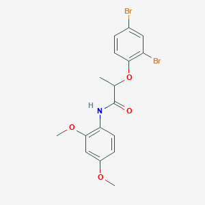 molecular formula C17H17Br2NO4 B290781 2-(2,4-dibromophenoxy)-N-(2,4-dimethoxyphenyl)propanamide 