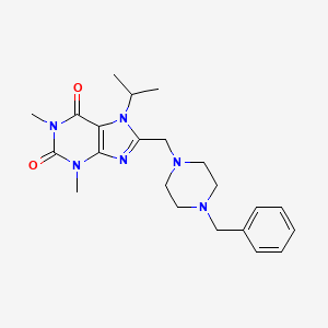 8-[(4-Benzylpiperazin-1-yl)methyl]-1,3-dimethyl-7-propan-2-ylpurine-2,6-dione