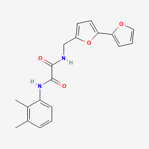molecular formula C19H18N2O4 B2907813 N1-([2,2'-bifuran]-5-ylmethyl)-N2-(2,3-dimethylphenyl)oxalamide CAS No. 2034438-04-3