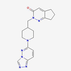 molecular formula C18H21N7O B2907818 2-[(1-{[1,2,4]triazolo[4,3-b]pyridazin-6-yl}piperidin-4-yl)methyl]-2H,3H,5H,6H,7H-cyclopenta[c]pyridazin-3-one CAS No. 2097928-98-6