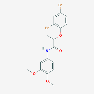 molecular formula C17H17Br2NO4 B290782 2-(2,4-dibromophenoxy)-N-(3,4-dimethoxyphenyl)propanamide 