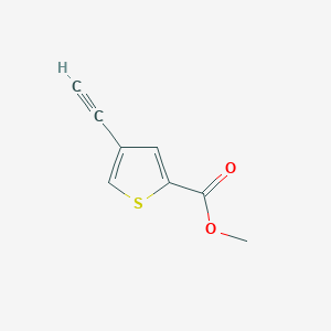 molecular formula C8H6O2S B2907829 2-Thiophenecarboxylic acid, 4-ethynyl-, methyl ester CAS No. 1448423-03-7