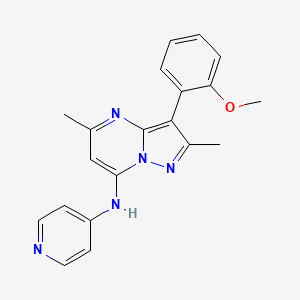 molecular formula C20H19N5O B2907834 3-(2-methoxyphenyl)-2,5-dimethyl-N-(pyridin-4-yl)pyrazolo[1,5-a]pyrimidin-7-amine CAS No. 902039-13-8