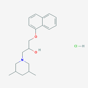 molecular formula C20H28ClNO2 B2907836 1-(3,5-Dimethylpiperidin-1-yl)-3-(naphthalen-1-yloxy)propan-2-ol hydrochloride CAS No. 1331327-63-9