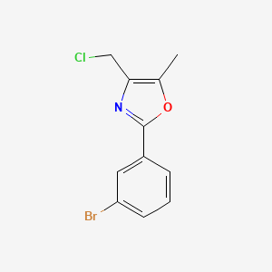 2-(3-Bromophenyl)-4-(chloromethyl)-5-methyl-1,3-oxazole