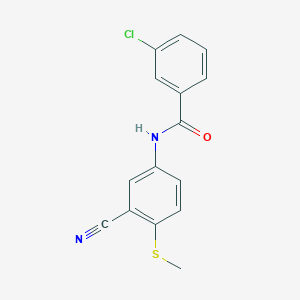 3-Chloro-N-(3-cyano-4-(methylsulfanyl)phenyl)benzenecarboxamide