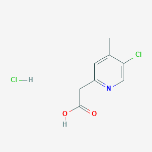 molecular formula C8H9Cl2NO2 B2907844 2-(5-Chloro-4-methylpyridin-2-yl)acetic acid hydrochloride CAS No. 2044796-45-2