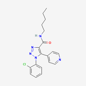 molecular formula C19H20ClN5O B2907847 1-(2-chlorophenyl)-N-pentyl-5-(pyridin-4-yl)-1H-1,2,3-triazole-4-carboxamide CAS No. 1207013-23-7