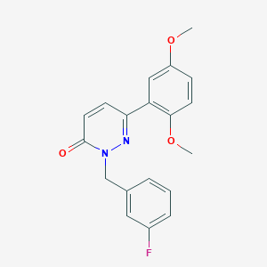 molecular formula C19H17FN2O3 B2907853 6-(2,5-Dimethoxyphenyl)-2-[(3-fluorophenyl)methyl]pyridazin-3-one CAS No. 922958-55-2