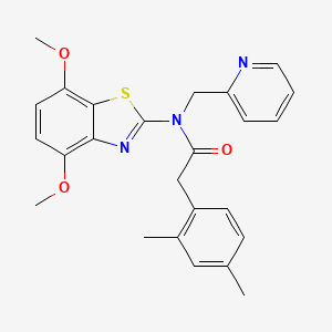 N-(4,7-dimethoxybenzo[d]thiazol-2-yl)-2-(2,4-dimethylphenyl)-N-(pyridin-2-ylmethyl)acetamide