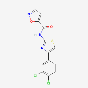 N-(4-(3,4-dichlorophenyl)thiazol-2-yl)isoxazole-5-carboxamide