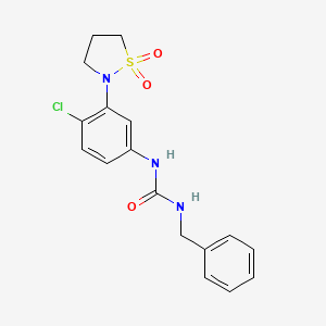 1-Benzyl-3-(4-chloro-3-(1,1-dioxidoisothiazolidin-2-yl)phenyl)urea