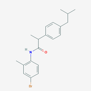 molecular formula C20H24BrNO B290787 N-(4-bromo-2-methylphenyl)-2-(4-isobutylphenyl)propanamide 