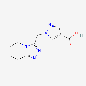 molecular formula C11H13N5O2 B2907870 1-(5,6,7,8-tetrahydro[1,2,4]triazolo[4,3-a]pyridin-3-ylmethyl)-1H-pyrazole-4-carboxylic acid CAS No. 1174854-06-8